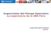 Supervisión del Riesgo Operativo La experiencia de la SBS Perú Julio 2012 Jorge Dominguez Gallegos.