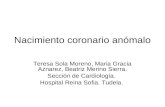 Nacimiento coronario anómalo Teresa Sola Moreno, Maria Gracia Aznarez, Beatriz Merino Sierra. Sección de Cardiología. Hospital Reina Sofia. Tudela.