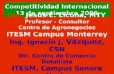 Competitividad Internacional 13 de septiembre 2006 Ing. Jesús E. Licona, MTY Profesor - Consultor Centro de Agronegocios ITESM Campus Monterrey Ing. Ignacio.
