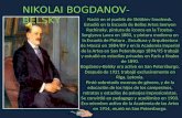 NIKOLAI BOGDANOV- BELSKY Nació en el pueblo de Shitikiev Smolensk. Estudió en la Escuela de Bellas Artes Semyon Rachinsky, pintura de iconos en la Trostse-