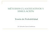 MÉTODOS CUANTITATIVOS Y SIMULACIÓN Teoría de Probabilidad Dr. Salvador García Lumbreras.
