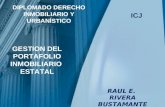 GESTION DEL PORTAFOLIO INMOBILIARIO ESTATAL RAUL E. RIVERA BUSTAMANTE ICJ DIPLOMADO DERECHO INMOBILIARIO Y URBANÍSTICO.