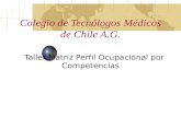 Colegio de Tecnólogos Médicos de Chile A.G. Taller Matriz Perfil Ocupacional por Competencias.