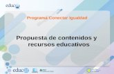 Programa Conectar Igualdad Propuesta de contenidos y recursos educativos.