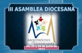 24, 25 y 26 de junio de 2015. NATURALEZA DE LA ASAMBLEA DIOCESANA.