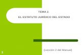 1 TEMA 2. EL ESTATUTO JURÍDICO DEL ESTADO (Lección 2 del Manual)