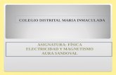 COLEGIO DISTRITAL MARIA INMACULADA ASIGNATURA: FÍSICA ELECTRICIDAD Y MAGNETISMO AURA SANDOVAL.
