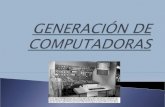Se denomina “Generación de computadoras” a cualquiera de los períodos en que se divide la historia de las computadoras.