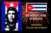 REVOLUCIÓN CUBANA HISTORIA 4to de Secundaria FULGENCIO BATISTA  Después de que el presidente se hiciera del control del gobierno de Cuba en 1952 y estableciera.