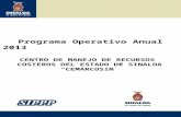 Programa Operativo Anual 2013 CENTRO DE MANEJO DE RECURSOS COSTEROS DEL ESTADO DE SINALOA “CEMARCOSIN”