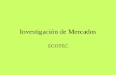 Investigación de Mercados ECOTEC.