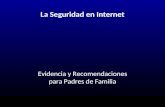 La Seguridad en Internet Evidencia y Recomendaciones para Padres de Familia.