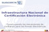 Infraestructura Nacional de Certificación Electrónica Construyendo los mecanismos de confianza para las Firmas Electrónicas.