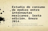 Estudio de consumo de medios entre internautas mexicanos. Sexta edición. Enero 2014. Elaborado por: IAB México/Televisa.com /MillwardBrown Muestra:1510.