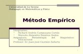 1 Método Empírico Integrantes:  Richard Andrés Campusano Cortés  Marcelo Alejandro Ramírez Ávalos Asignatura: Metodología del Diagnóstico Educacional.