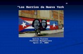 “Los Barrios de Nueva York” Kelvin Paulino Profesor Morgenstern April 27, 2005.