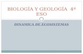 DINAMICA DE ECOSISTEMAS BIOLOGÍA Y GEOLOGÍA 4º ESO.