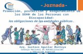 Promoción, protección y aseguramiento de los DDHH de las Personas con Discapacidad: las obligaciones de las entidades públicas. Arq. Gustavo Aguilar Montoya.