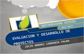 EVALUACION Y DESARROLLO DE PROYECTOS JULIO ANDRES CARRANZA PALMA UNIVERSIDAD ECOTEC 2012-2013.