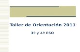 Taller de Orientación 2011 3º y 4º ESO. PRESENTACIÓN 1.ESTRUCTURA DEL SISTEMA EDUCATIVO. 2.ORGANIZACIÓN DE 4º E.S.O. 3.ALTERNATIVAS AL FINALIZAR 4º E.S.O.