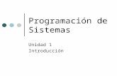 Programación de Sistemas Unidad 1 Introducción. Contenido Campo de estudio de la programación de sistemas Clasificación de los lenguajes de programación.