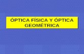 1 ÓPTICA FÍSICA Y ÓPTICA GEOMÉTRICA. 2 La Óptica o ciencia que estudia la luz, es una de las ramas más antiguas de la física. La óptica geométrica se.