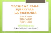 Http://biolideres.wordpress.com/. Antes de conocer las técnicas para ejercitar la memoria es importante conocer algunas de las causas principales que.
