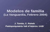 Modelos de familia (La Vanguardia, Febrero 2004) J. Tomàs, C. Raheb Paidopsiquiatría Vall d’Hebron. UAB.