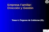 Empresa Familiar: Dirección y Gestión Tema 4. Órganos de Gobierno (II).