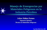 Ing. Julian Núñez Fornes, 2001 Manejo de Emergencias por Materiales Peligrosos en la Industria Petrolera Julian Núñez Fornes Ingeniero Químico Técnico.