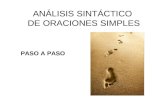 ANÁLISIS SINTÁCTICO DE ORACIONES SIMPLES PASO A PASO.