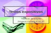 Textos expositivos Técnicas de estudio Proyecto Escuela 6 DE 17.