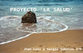PROYECTO ‘LA SALUD’ Jhan Luis y Sergio Sobrino 3ºD.