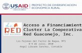 Acceso a Financiamiento Cluster La Cooperativa Red Guaconejo, Inc. Los Pajones del Factor de Nagua, MTS 8-9 de Julio, 2010 Angel Librado Sanchez, Contable.