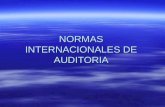 NORMAS INTERNACIONALES DE AUDITORIA NORMAS INTERNACIONALES  PERSONALES  DEL TRABAJO  DEL INFORME.