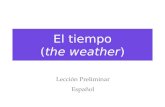 El tiempo (the weather) Lección Preliminar Español.