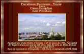 Saint Petersburg ___________________ Fundada por el Zar Pedro el Grande el 27 de mayo de 1703, fue capital del Imperio Ruso por más de 200 años. Dejó.