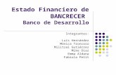 Estado Financiero de BANCRECER Banco de Desarrollo Integrantes: Luís Hernández Mónica Troncoso Militzai Gutiérrez Mike Díaz Emma Aldana Fabiola Petit.