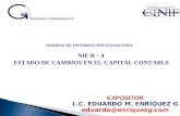 NORMAS DE INFORMACIÓN FINANCIERA NIF B – 4 ESTADO DE CAMBIOS EN EL CAPITAL CONTABLE EXPOSITOR L.C. EDUARDO M. ENRÍQUEZ G eduardo@enriquezg.com.