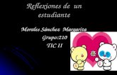 Reflexiones de un estudiante Morales Sánchez Margarita Grupo:210 TIC II.