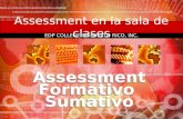 Assessment en la sala de clases EDP COLLEGE OF PUERTO RICO, INC. Assessment Formativo Sumativo.
