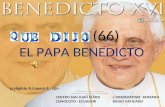 (66) EL PAPA BENEDICTO Al escuchar lo que dijo o hizo el Papa Entramos en comunión con toda la Iglesia católica. Agosto 2009. CENTRO SAN JUAN EUDES CONOCOTO.