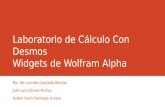 Laboratorio de Cálculo Con Desmos Widgets de Wolfram Alpha Ma. De Lourdes Quezada Batalla. José Luis Gómez Muñoz Rubén Darío Santiago Acosta.