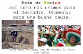 Esto es México así como nos unimos para el Desmadre, Unámonos para una buena causa. Este mail es para que de verdad lo leas con calma.