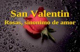 San Valentin Rosas, sinonimo de amor Las rosas rojas eran sus favoritas. Su nombre también era Rosa. Cada año en el día de San Valentín su esposo se.