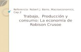 Referencia: Robert J. Barro, Macroeconomics, Cap.2 Trabajo, Producción y consumo: La economía de Robison Crusoe.