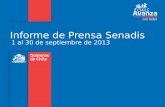 Informe de Prensa Senadis 1 al 30 de septiembre de 2013.