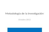 Metodología de la investigación Octubre 2013. Contenido Hipótesis – Concepto de hipótesis – Tipos de hipótesis – Formulación de hipótesis.