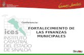 Conferencia: FORTALECIMIENTO DE LAS FINANZAS MUNICIPALES.