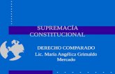 SUPREMACÍA CONSTITUCIONAL DERECHO COMPARADO Lic. María Angélica Grimaldo Mercado.